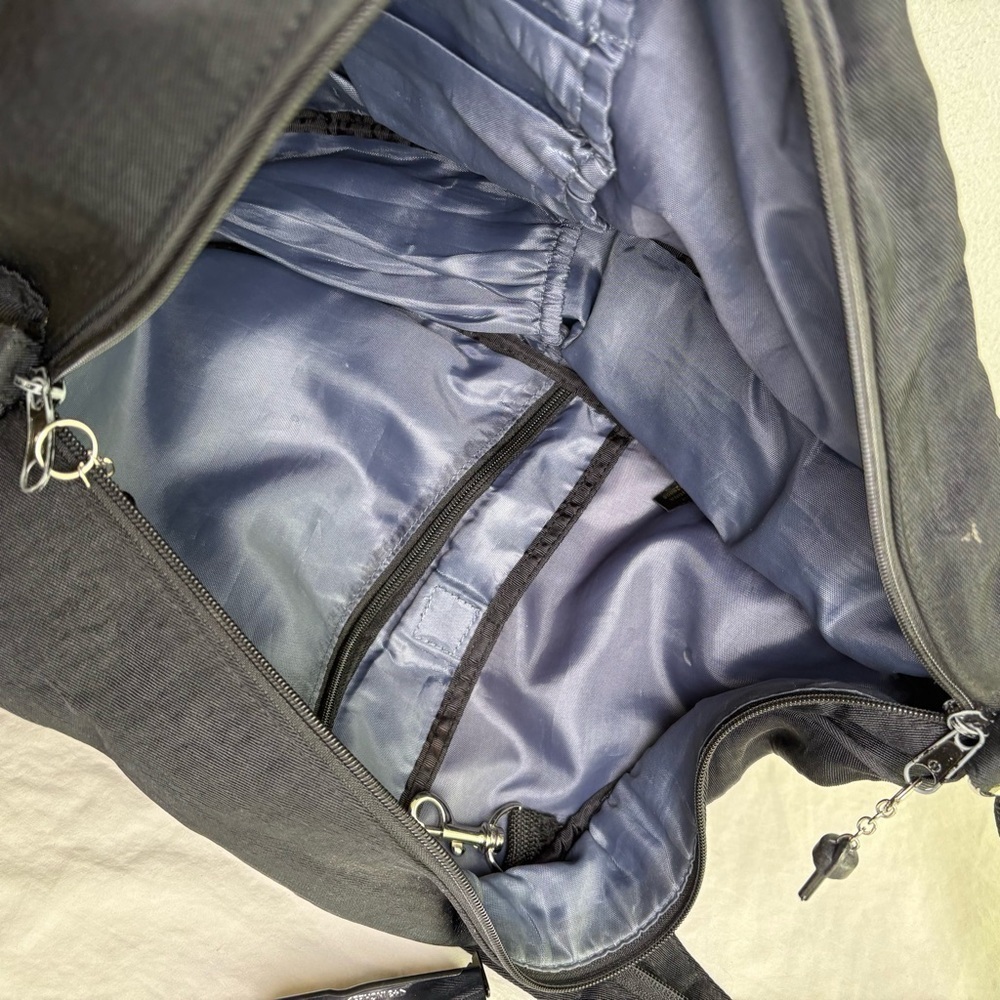 NORM THOMPSON LARGE Teardrop Black Nylon Sling Backpack Bag  Unisex TRAVEL - Picture 6 of 13